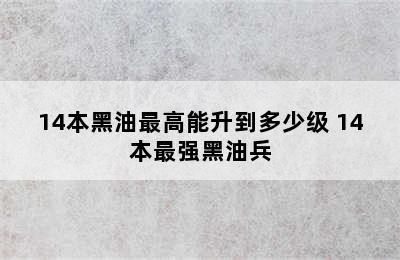 14本黑油最高能升到多少级 14本最强黑油兵